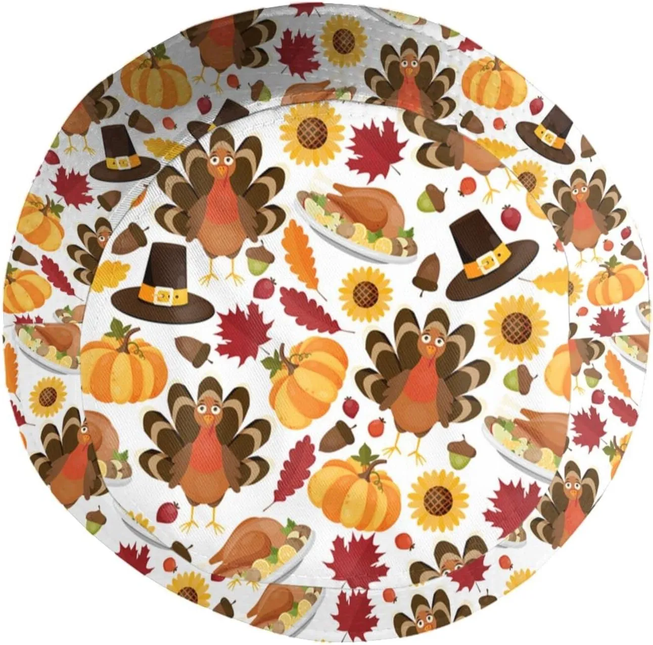 Thanksgiving Turkey Bucket Hat for Men Women Teens Packable Funny Turkey Sun Hats Fisherman Hat Cap
