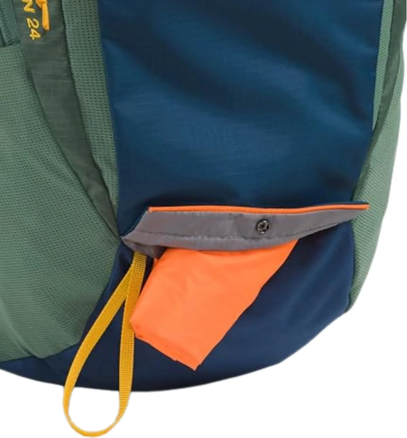 THE NORTH FACE Basin 24 Liter Daypack with Rain Cover - PFAS Free, Duck Green/Shady Blue, One Size