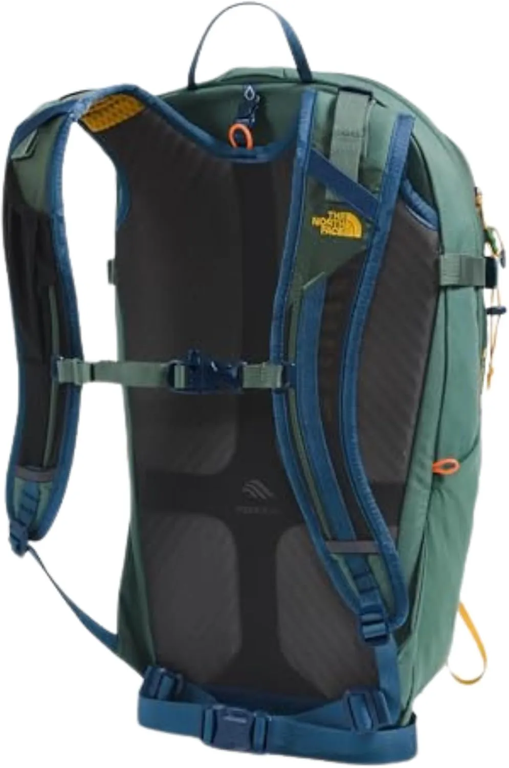 THE NORTH FACE Basin 24 Liter Daypack with Rain Cover - PFAS Free, Duck Green/Shady Blue, One Size