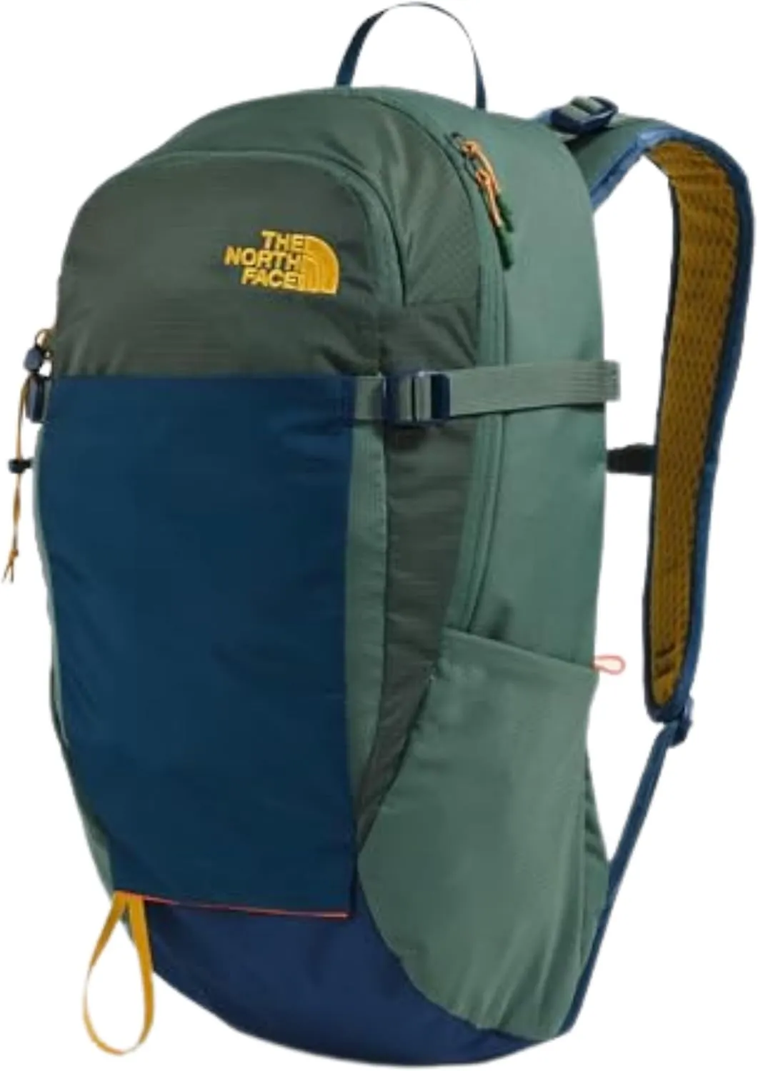 THE NORTH FACE Basin 24 Liter Daypack with Rain Cover - PFAS Free, Duck Green/Shady Blue, One Size