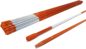The ROP Shop | (Pack of 15) Snow Poles 48 inches, 5/16 inch, Orange with Reflectors, Heavy Duty