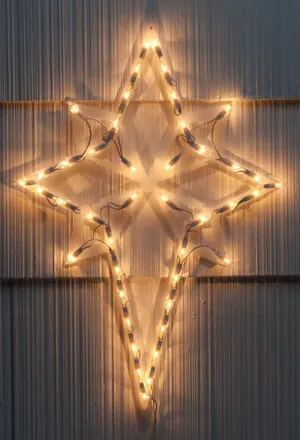 The Star of Bethlehem Lighted Window Decoration - Lighted Nativity Star - X- Large Sturdy Frame & Size