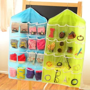 Thick Multifunction Clear Socks Cosmetic Underwear Sorting Storage Bag Door Wall Hanging Closet Organizer Storage Holders &Racks