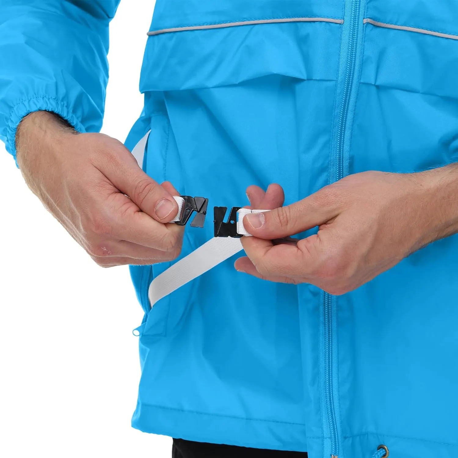 TIHEEN Men's Rain Jacket Cycling Running Jackets Waterproof Raincoat with Hood Windbreaker Hiking Jacket Rain Coat