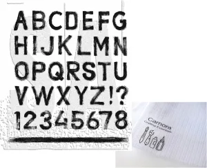 Tim Holtz Sign Painter Cling Stamp CMS484, July 2024 Release, Carnora Mesh Storage Bag