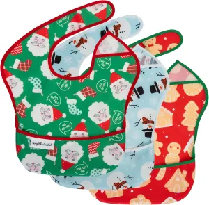 Tiny Twinkle Mess-Proof Baby Bib - Waterproof Bib for Baby Boy or Girl - PFAS, PVC, BPA, Phthalate Free - Baby Food Bibs