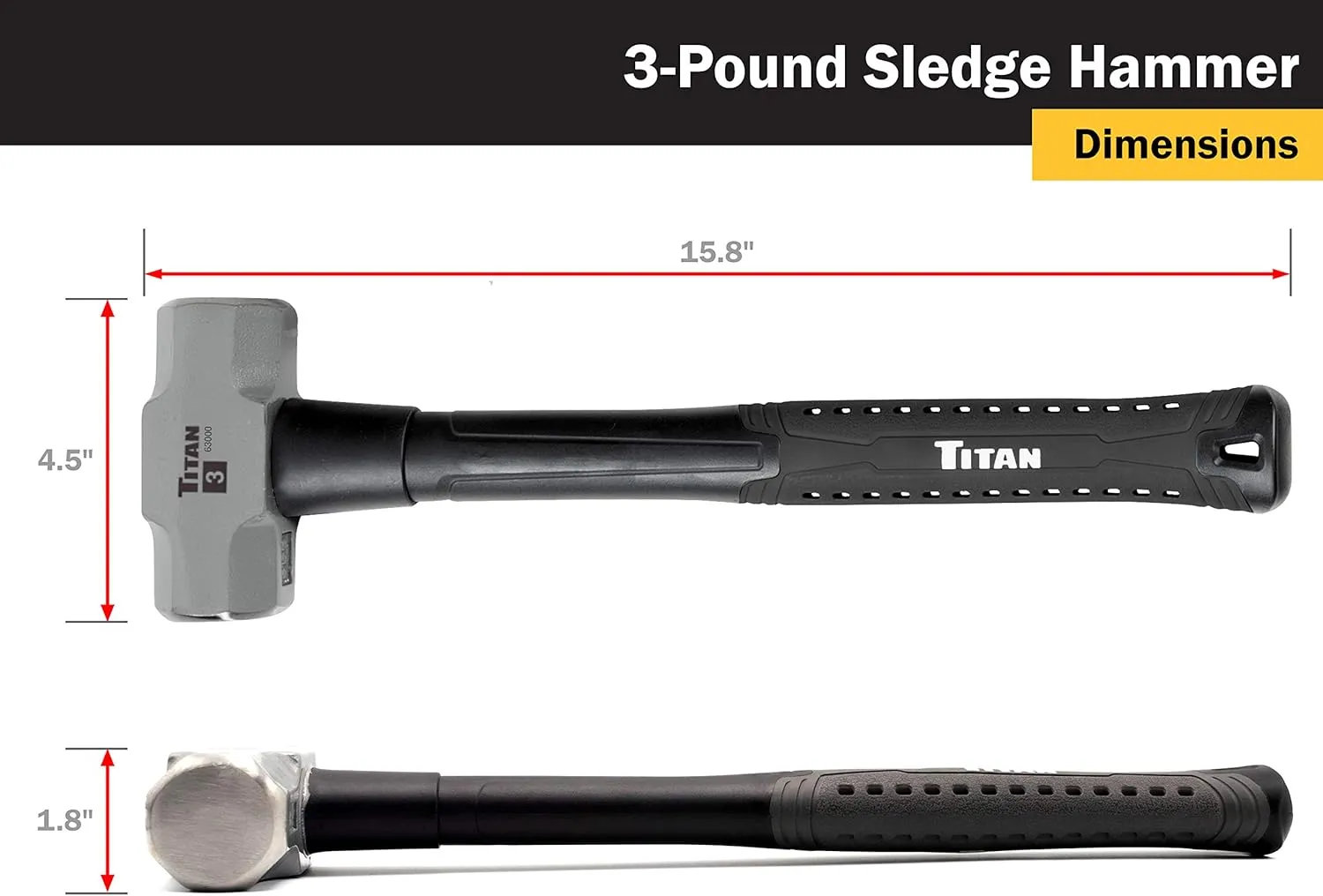 Titan 63000 3lb x 16in Sledgehammer