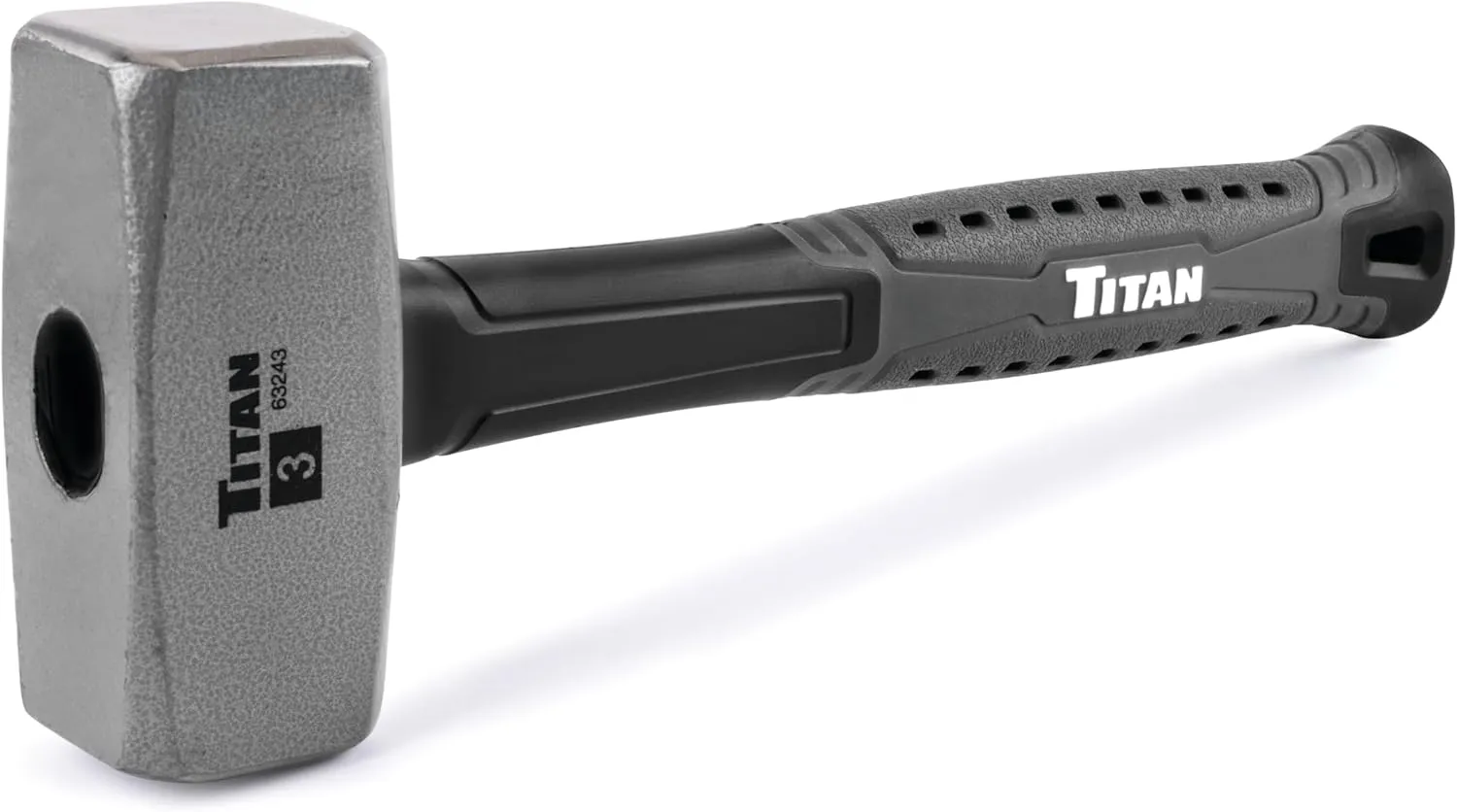 Titan 63243 3lb Drilling Hammer/Sledge Hammer, 11-Inch Fiberglass Handle