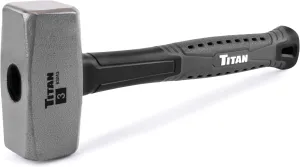 Titan 63243 3lb Drilling Hammer/Sledge Hammer, 11-Inch Fiberglass Handle