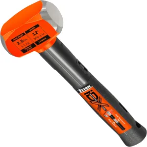 Titan iDX 63612 2.5lb Indestructible Drilling Hammer/Sledge Hammer, 12-Inch Handle