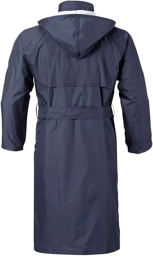 TK-RAINWEAR R600 premium raincoat (navy/waterproof/light weight/windbreak) Reflective belt, Men Women Adults rainwear