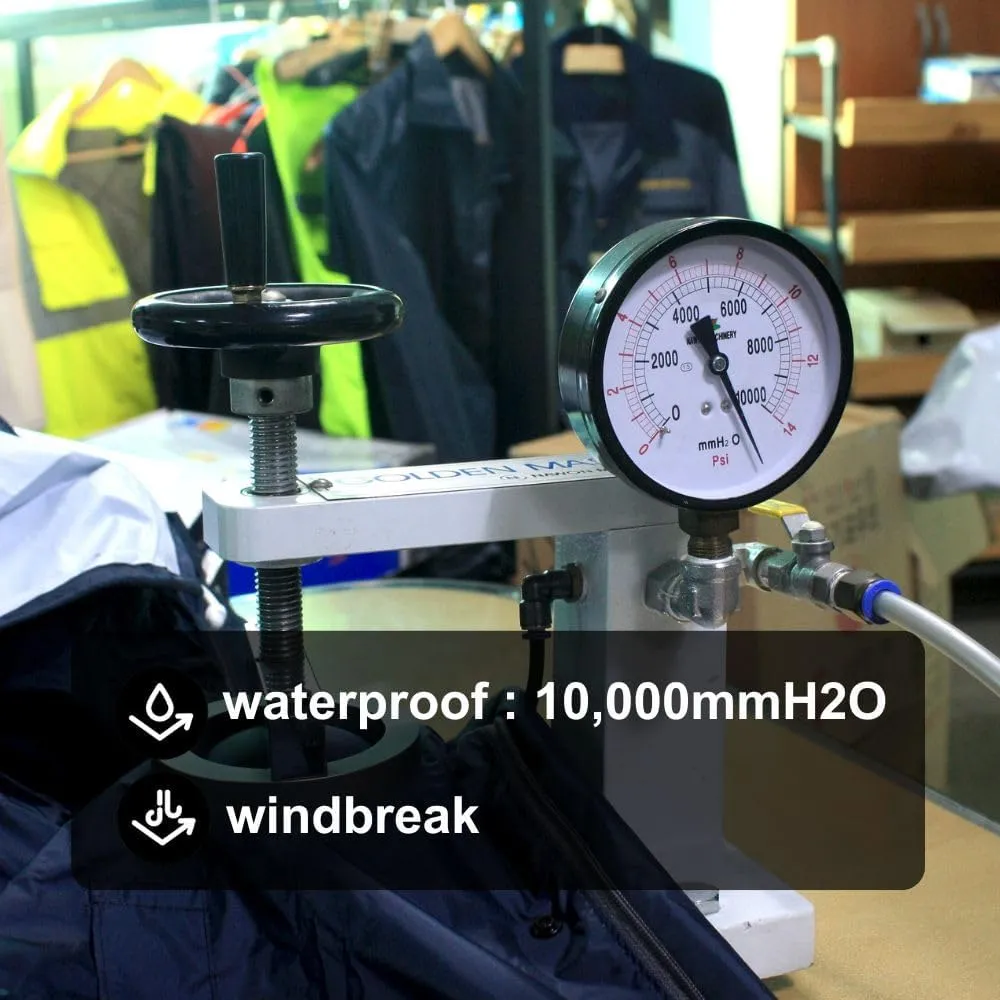 TK-RAINWEAR R600 premium raincoat (navy/waterproof/light weight/windbreak) Reflective belt, Men Women Adults rainwear