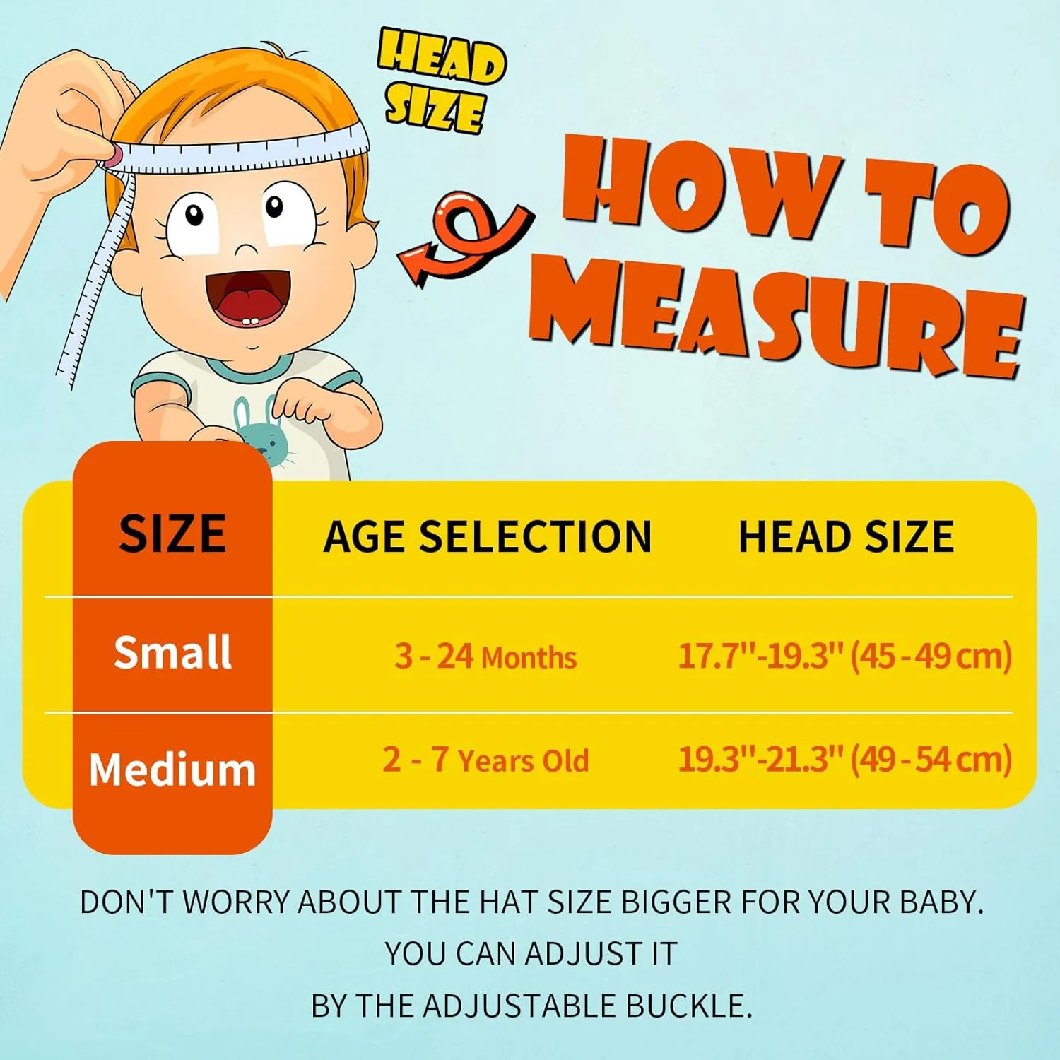 Toddler Baby Sun Hat Kids Summer UPF 50  for Boys Girls Adjustable Beach Hats with Bucket Wide Brim Age 1-7 Years
