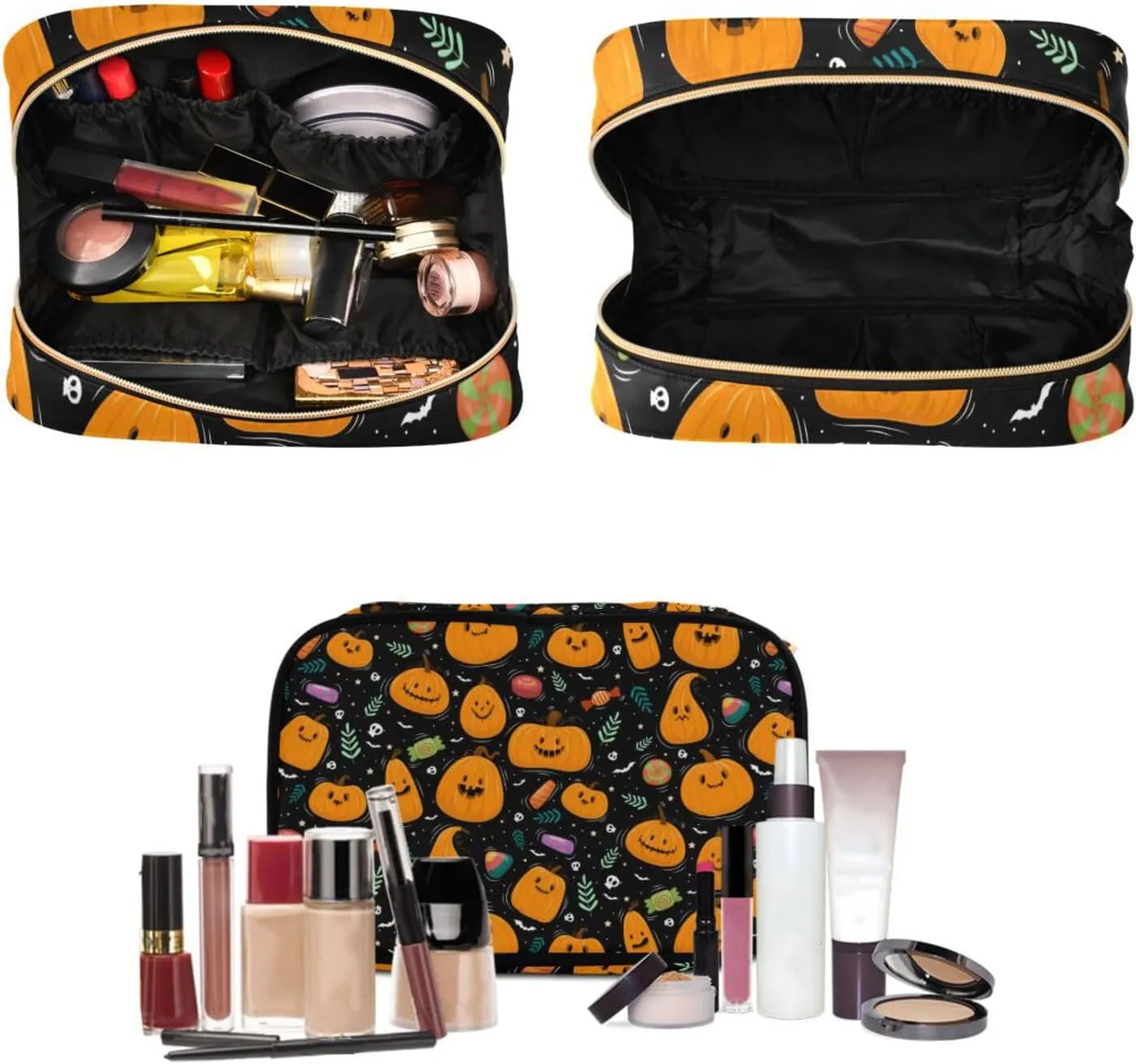 Toiletry Bags for Traveling Makeup Brush Bag Hanging Cosmetic 3 Pack Portable Travel Toiletry Bag for Men and Women,pattern 1