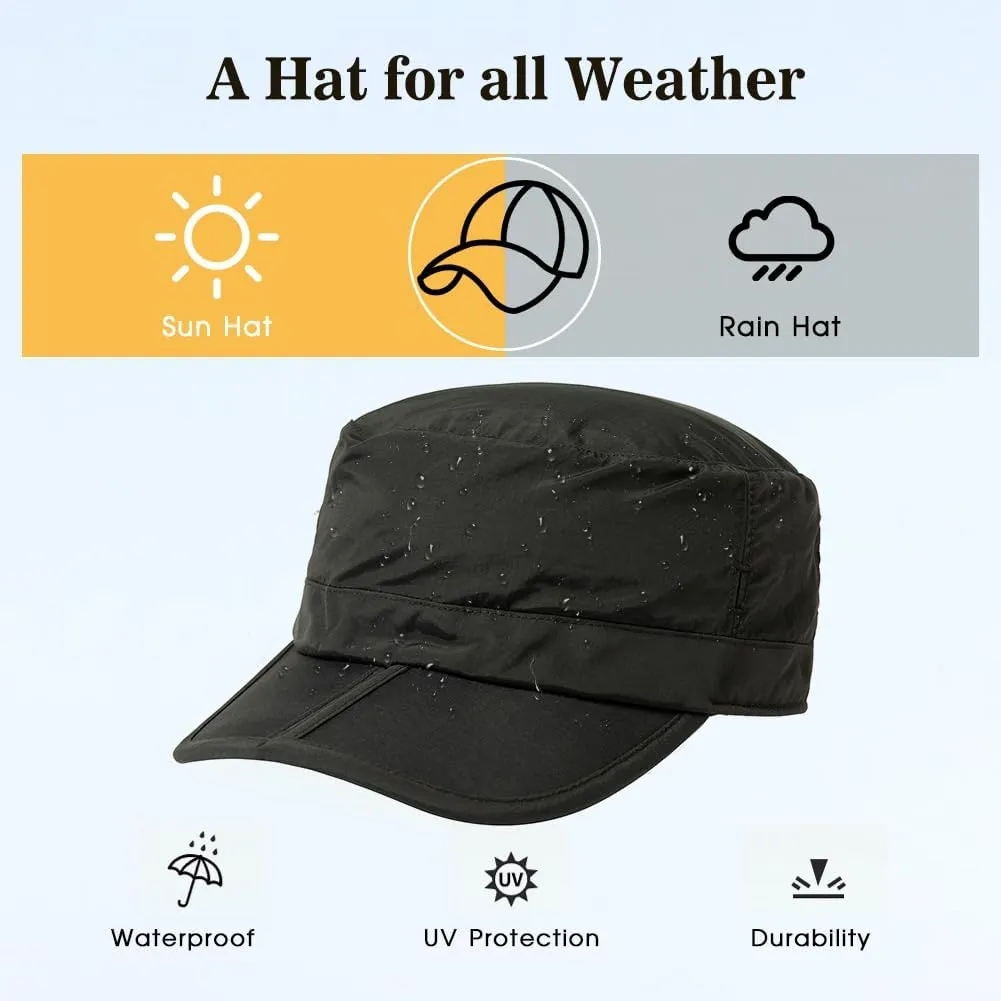 TOP-EX XL XXL Waterproof & UV50  Army Cap w/Foldable Brim & Card Pocket 61-65CM