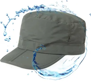 TOP-EX XL XXL Waterproof & UV50  Army Cap w/Foldable Brim & Card Pocket 61-65CM