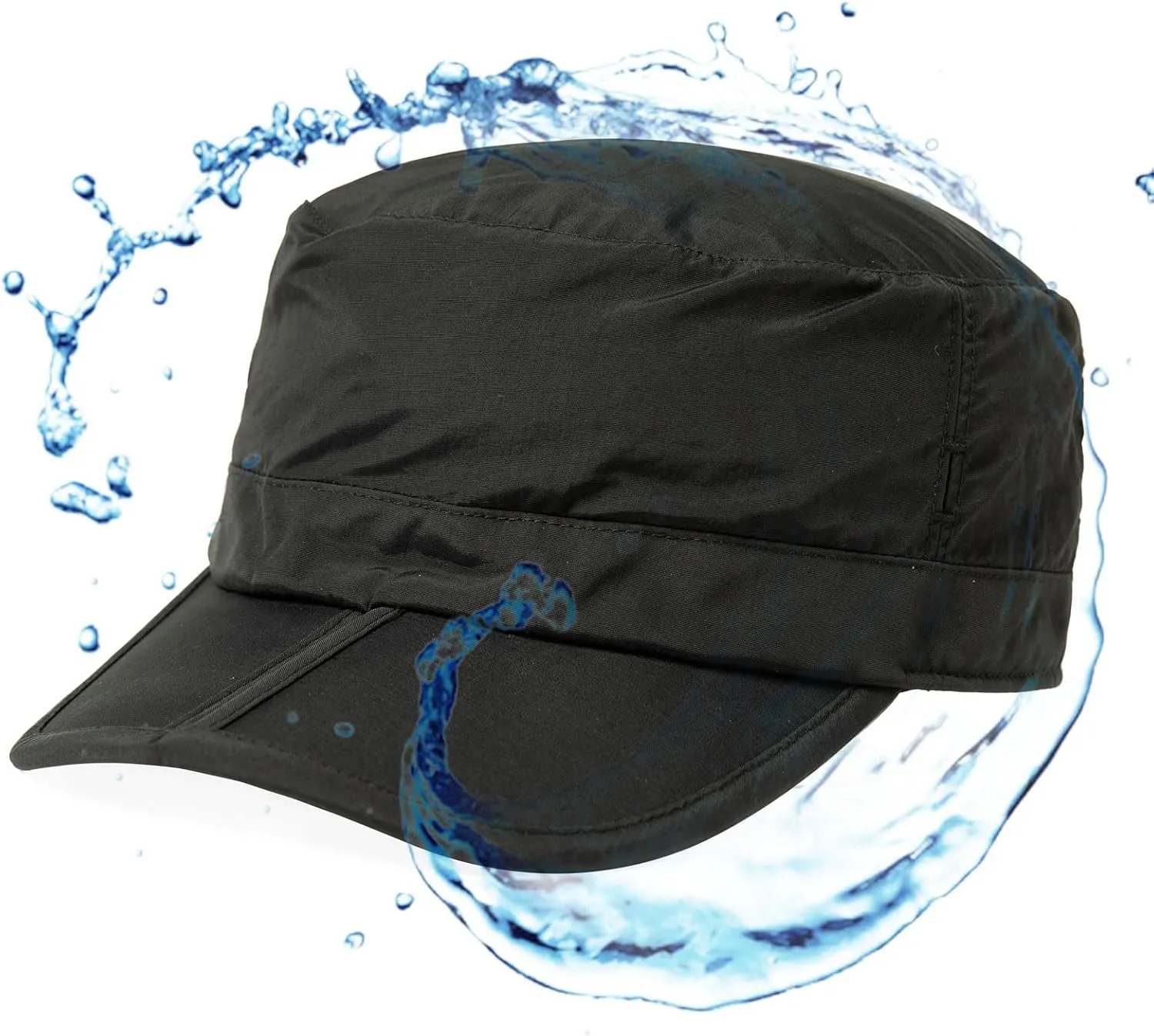 TOP-EX XL XXL Waterproof & UV50  Army Cap w/Foldable Brim & Card Pocket 61-65CM