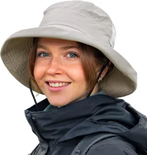 TOP-EX XL/XXL Women’s Wide Brim Bucket Sun Hat with Ponytail Hole UPF 50 Summer Packable Sunhat for Travel Beach Outdoor