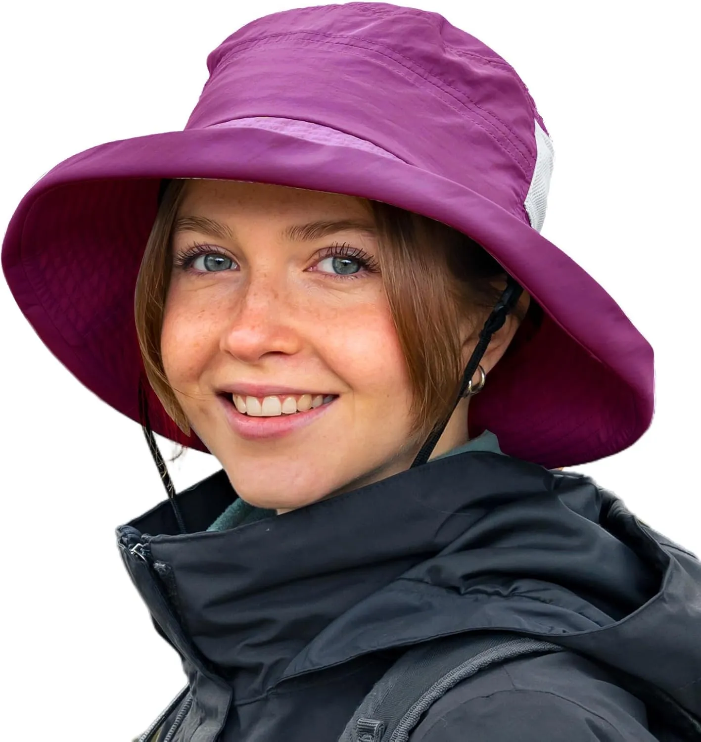 TOP-EX XL/XXL Women’s Wide Brim Bucket Sun Hat with Ponytail Hole UPF 50 Summer Packable Sunhat for Travel Beach Outdoor