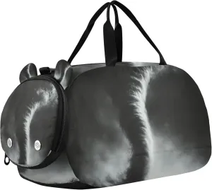 Tornado Dark Black Duffle Bag for Kids Girls Boys, Sports Gym Bag with Shoe Compartments, Kids Travel Overnight Weekender Shoulder Bag