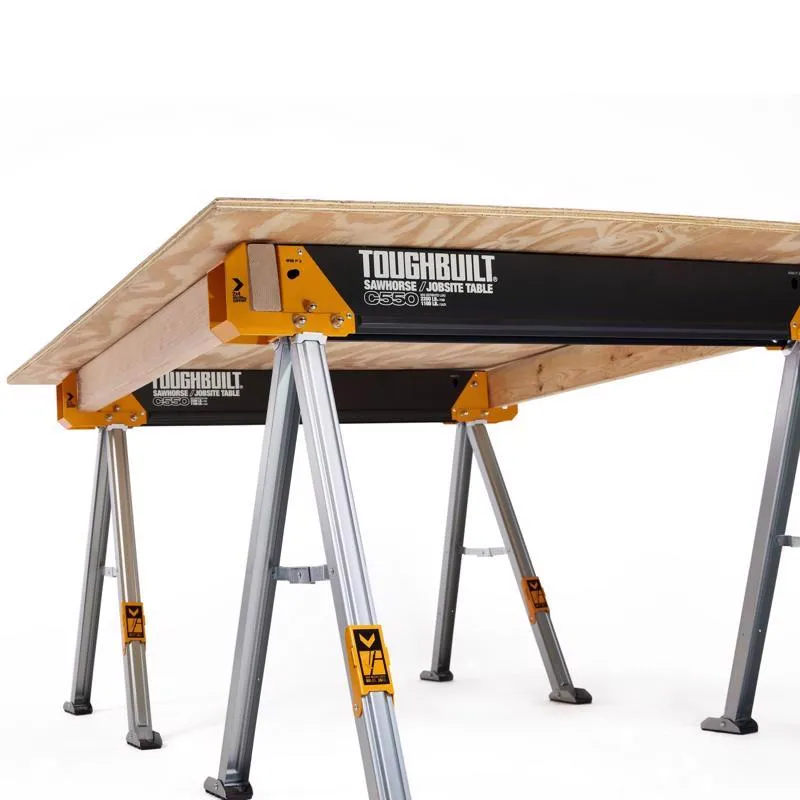 ToughBuilt 28.82 in. H X 41.54 in. W X 26.57 in. D Folding Sawhorse 1100 lb. cap. 1 pc