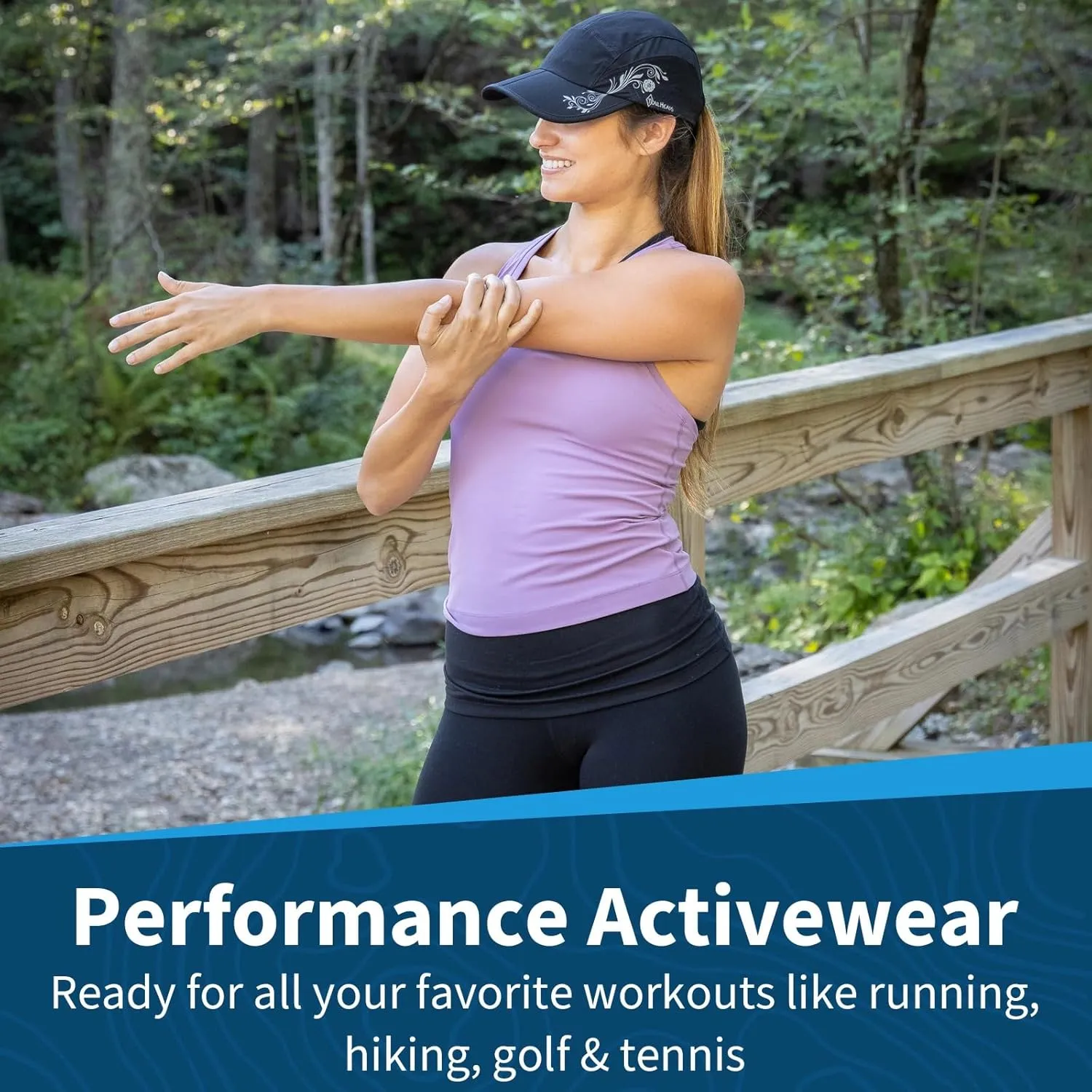 TrailHeads Folding Bill Running Hat for Women | Summer Cap with UV Protection