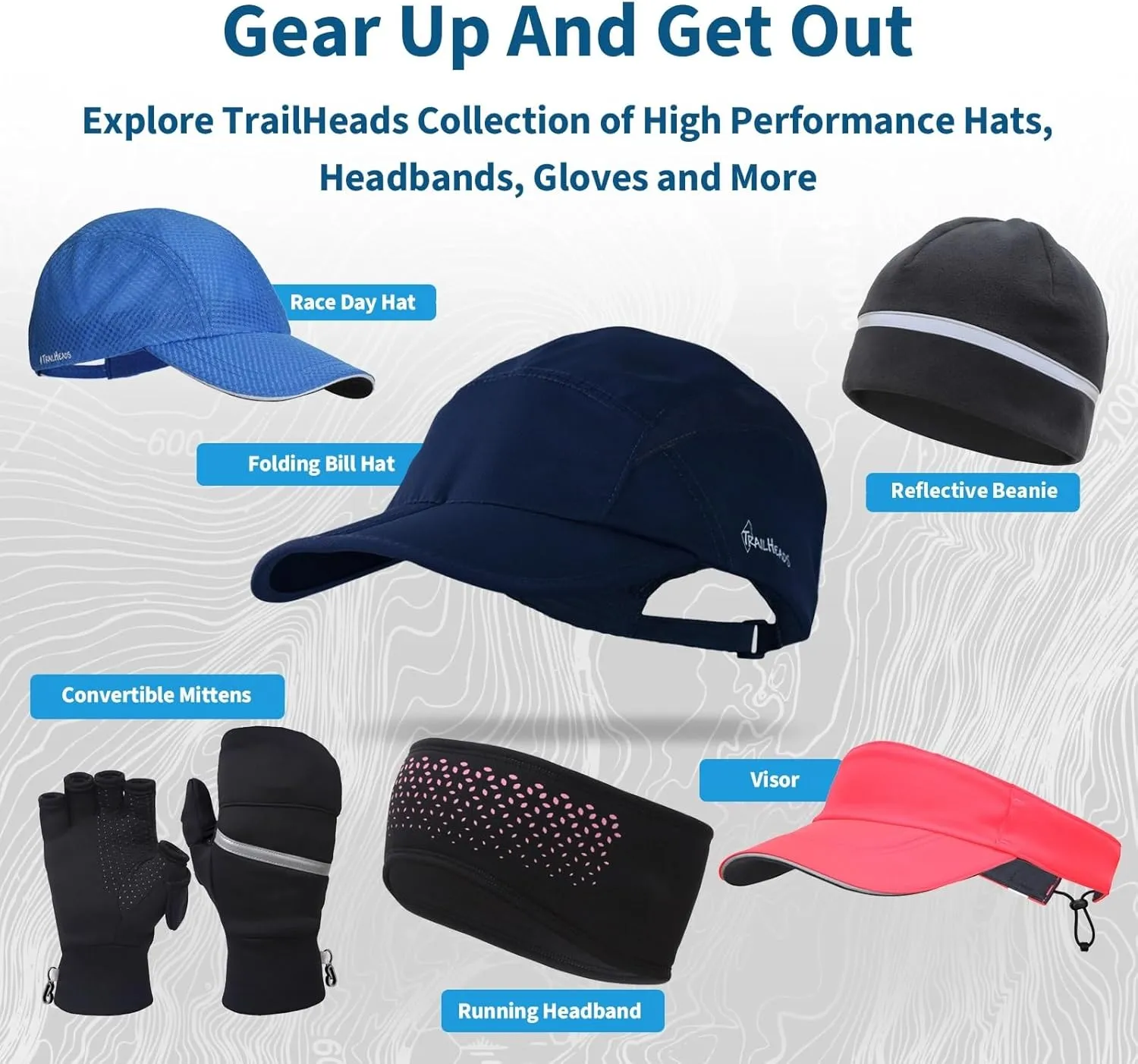 TrailHeads Folding Bill Running Hat for Women | Summer Cap with UV Protection