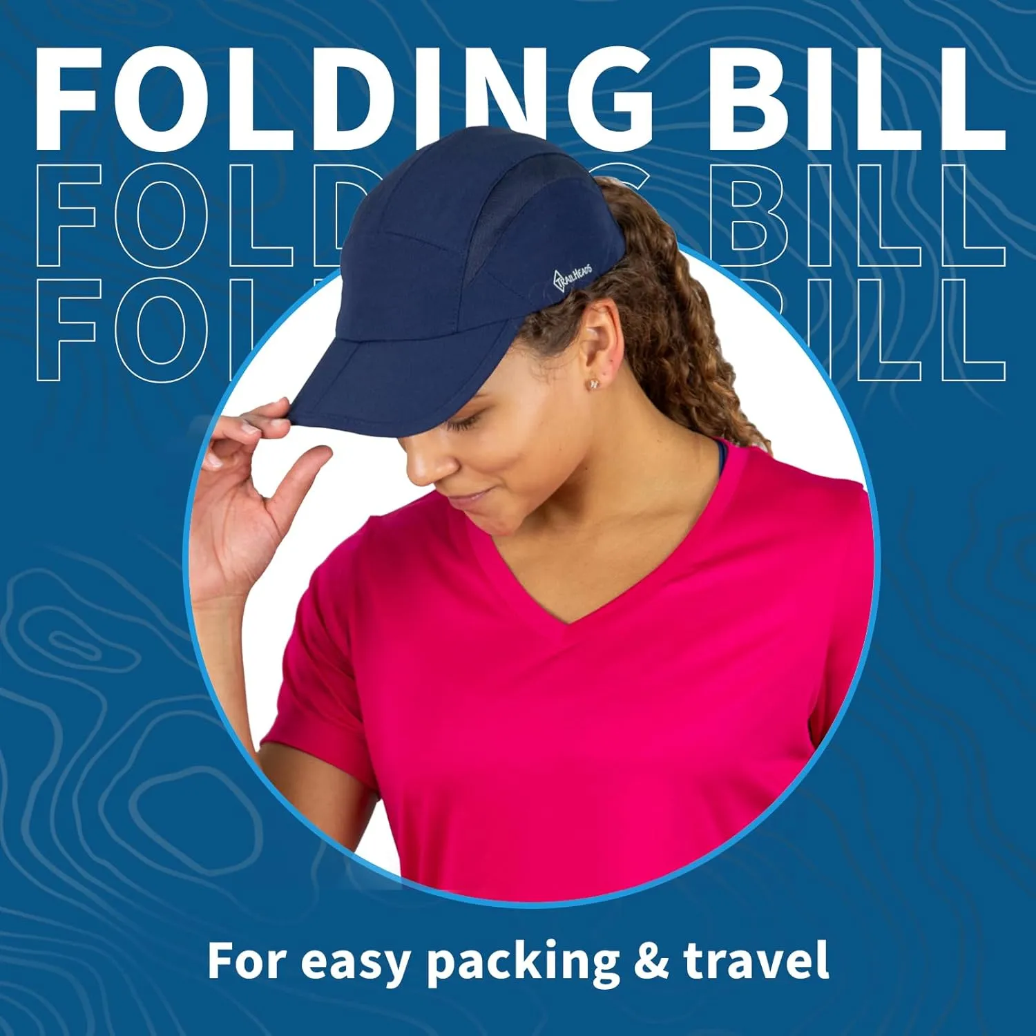TrailHeads Folding Bill Running Hat for Women | Summer Cap with UV Protection
