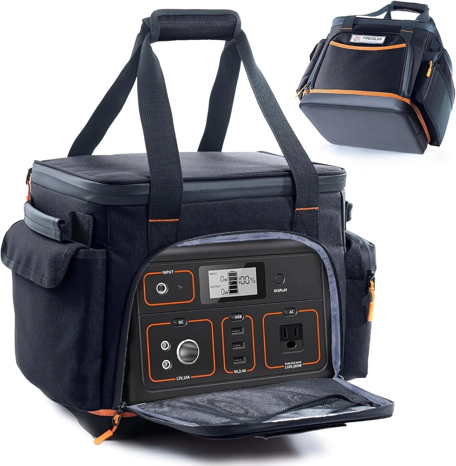 Travel Carrying Case Compatible with Jackery Explorer 1500, Portable Power Station Storage Case with Water- proof Bottom and Pocket for Jackery Accessories Solar Generator, Storage Bag Only