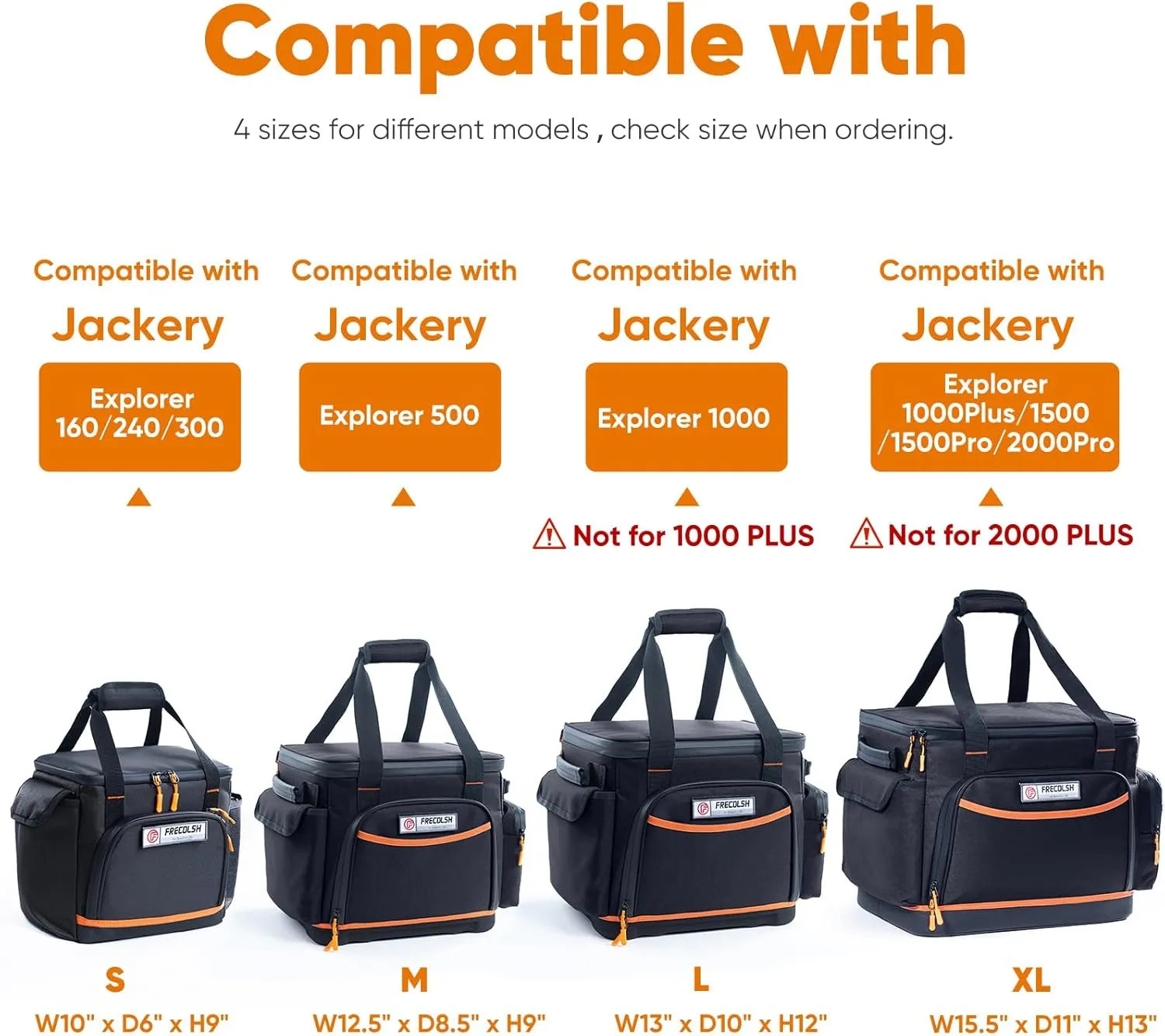 Travel Carrying Case Compatible with Jackery Explorer 1500, Portable Power Station Storage Case with Water- proof Bottom and Pocket for Jackery Accessories Solar Generator, Storage Bag Only