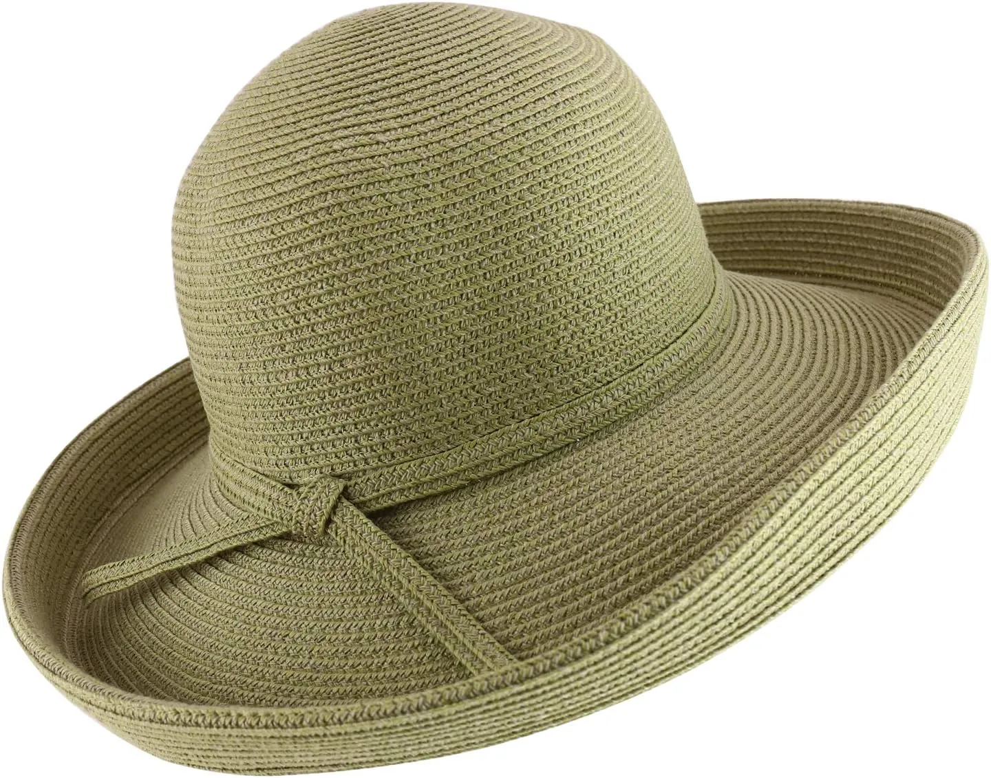 Trendy Apparel Shop Women's UPF 50  Soft Paper Braid Large Kettle Brim Sun Hat