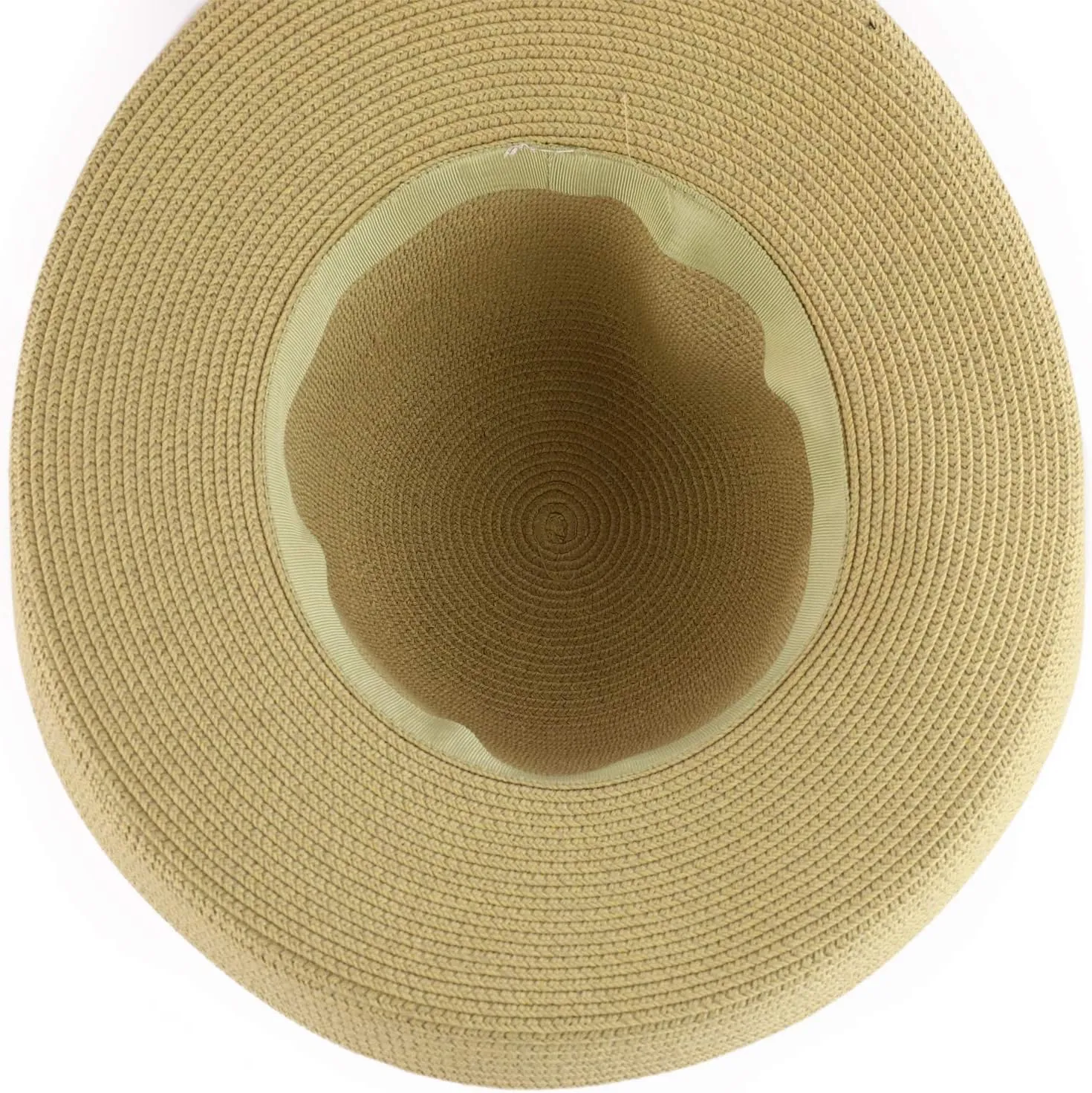 Trendy Apparel Shop Women's UPF 50  Soft Paper Braid Large Kettle Brim Sun Hat
