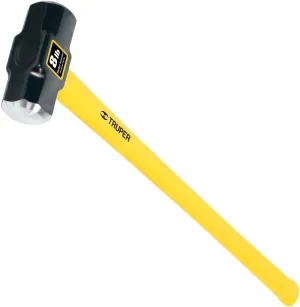Truper 30929 8-Pound 36-Inch Sledge Hammer, Fiberglass Handle with Rubber Grip