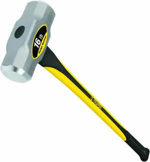 Truper 30933 16-Pound Sledge Hammer, Fiberglass Handle with Rubber Grip, 36-Inch