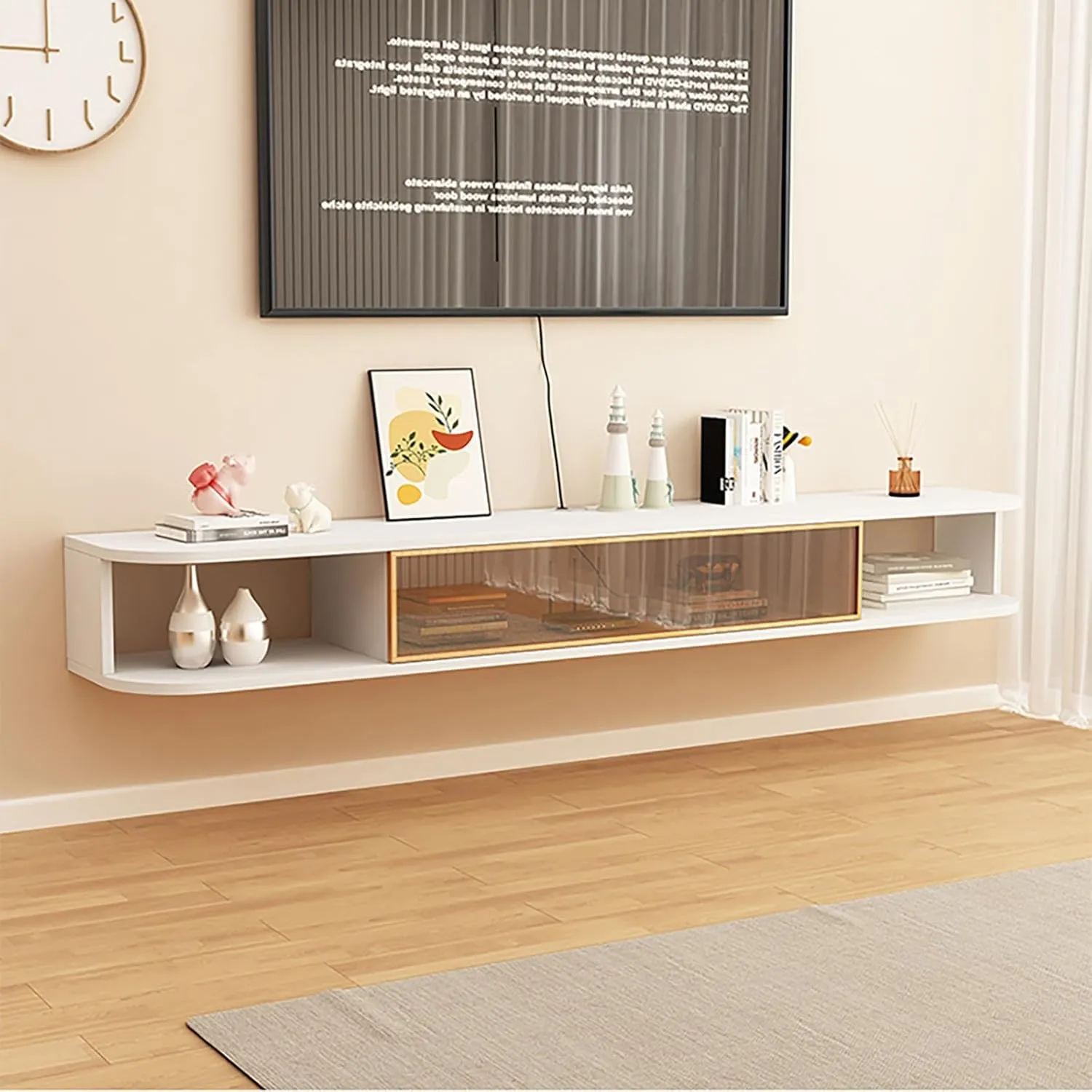 Tv Cabinets, Media Console Table for Living Room Bedroom, Modern TV Stand with Storage, Entertainment Center with Storage, for Living Room Bedroom,140 * 24 * 20cm/55.1 * 9.4 * 8in