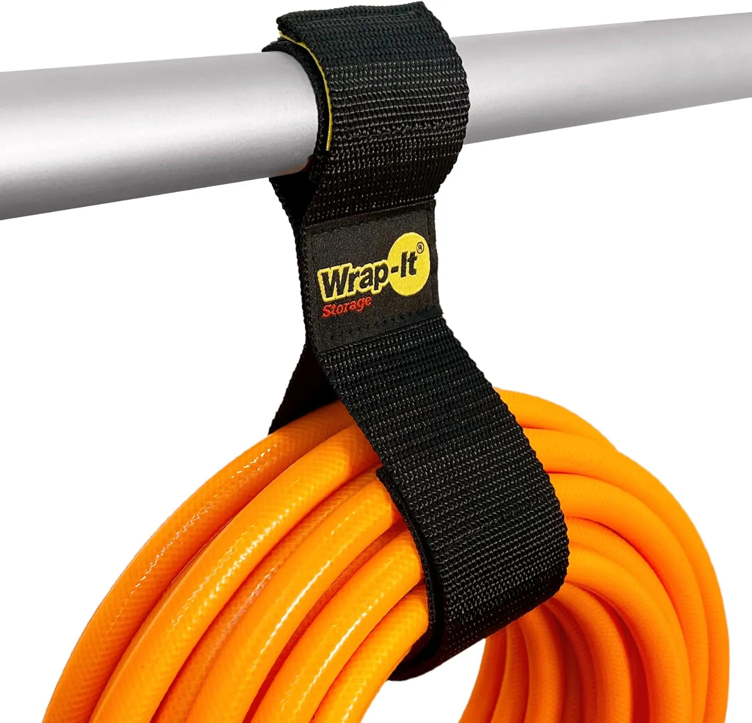 Twin-Straps by Wrap-It Storage - 16" (6-Pack) - Hook and Loop Hanging Cable Wrap for Multi-Purpose Cord and Hose Storage