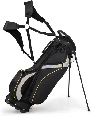 ULTIMATE 8-Way Golf Stand Bag, 4.5 LBS Lightweight Portable Golf Bag with Top Dividers, 7 Pockets, Cooler Bag, Rain Hood, Ergonomic Dual Strap System and Carry Handles for Men&Women