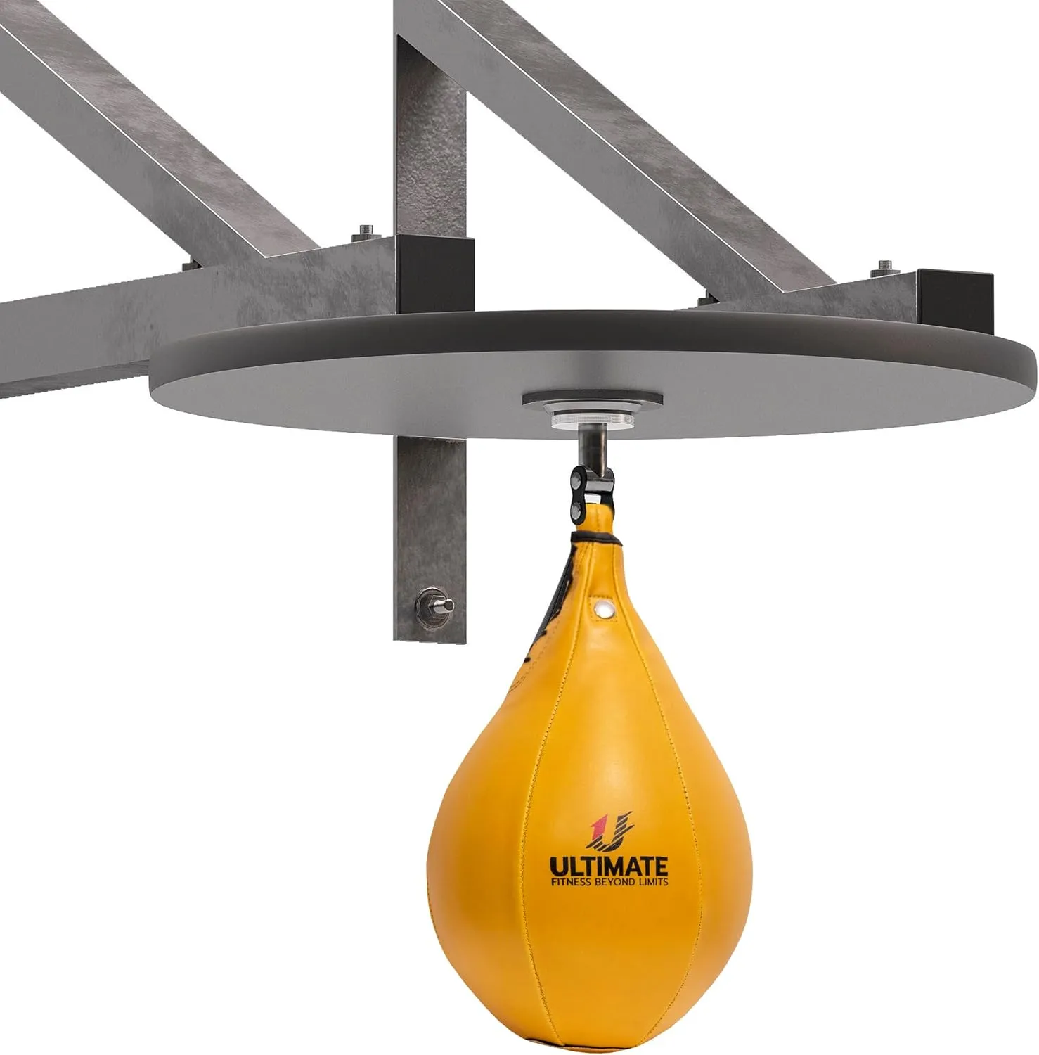Ultimate Fitness Speed Bag - Boxing Leather MMA Muay Thai Training Punching Dodge Workout Speedball Kicking Striking Ball Kit with Hanging Swivel, Neddle, Screw Set