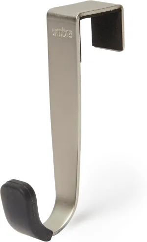 Umbra SCHNOOK CAB Single Hook, Storage, Nickel, Space Saving, Hanging Storage, Towel for Doors