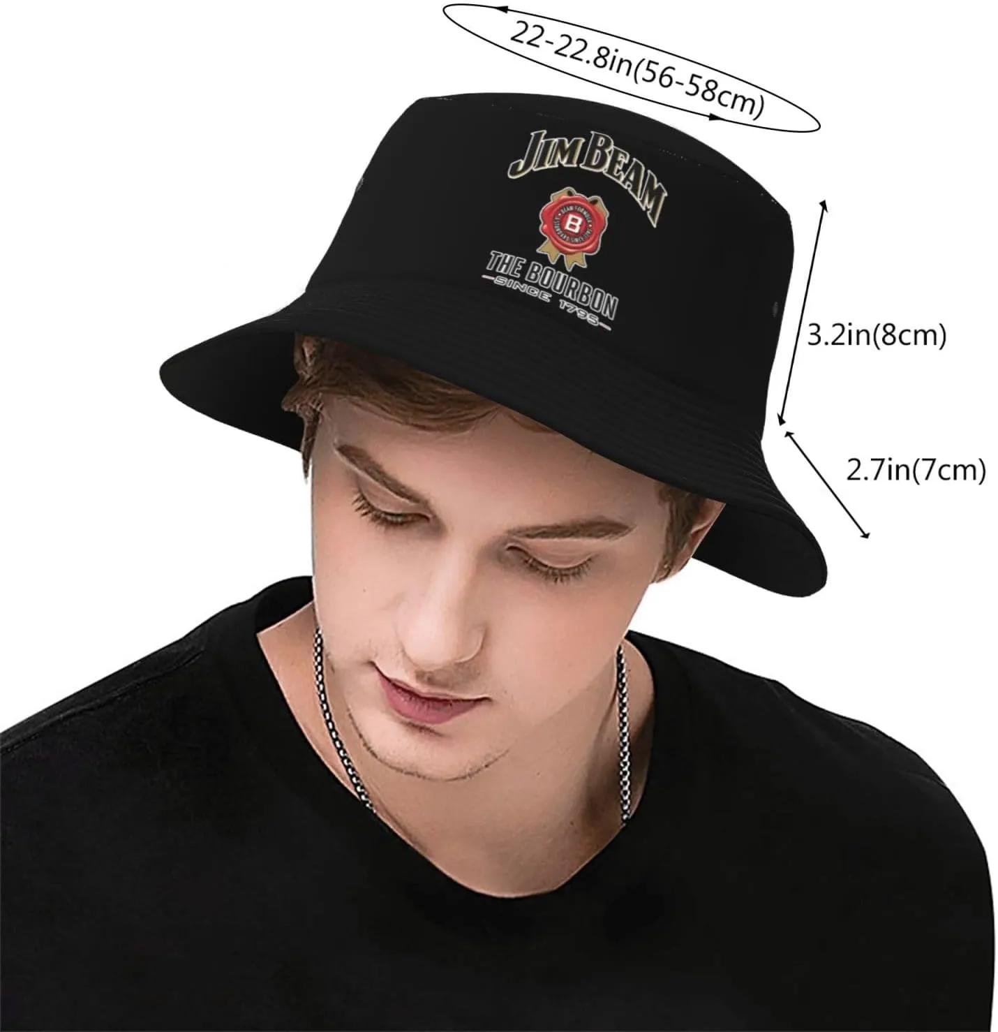 Unisex Fisherman's Hat Summer Hats_Jim_Beam_Logo_Sun Protection Cool Sun Hat