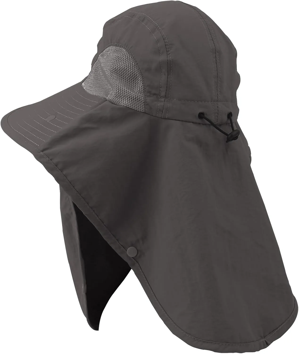 UPF 50  Fishing Hat for Mens Women Wide Brim Sun Hat with Detachable Face Cover & Neck Flap
