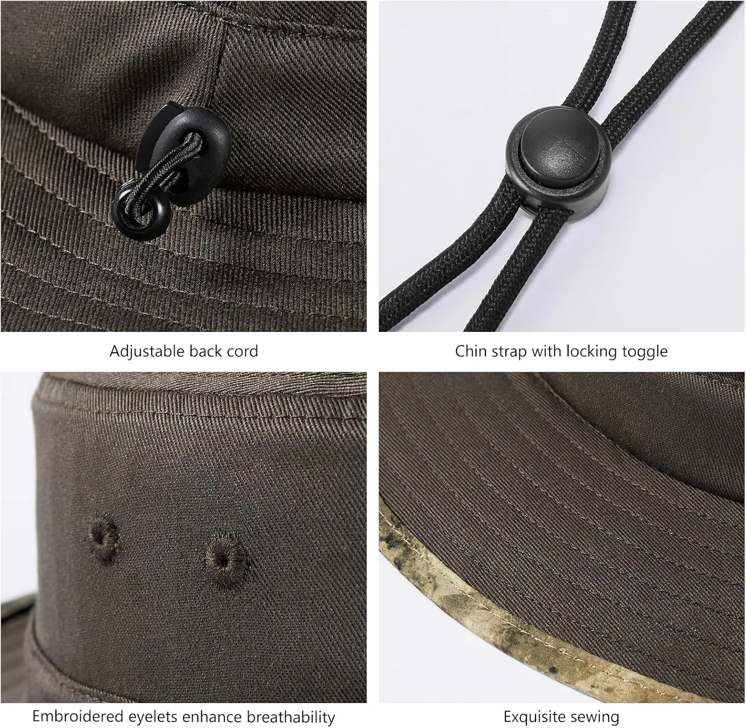 UPF 50  Foldable Sun Hat Patterned Under Brim Bucket Hats for Summer Hiking Fishing Beach Safari Men Women