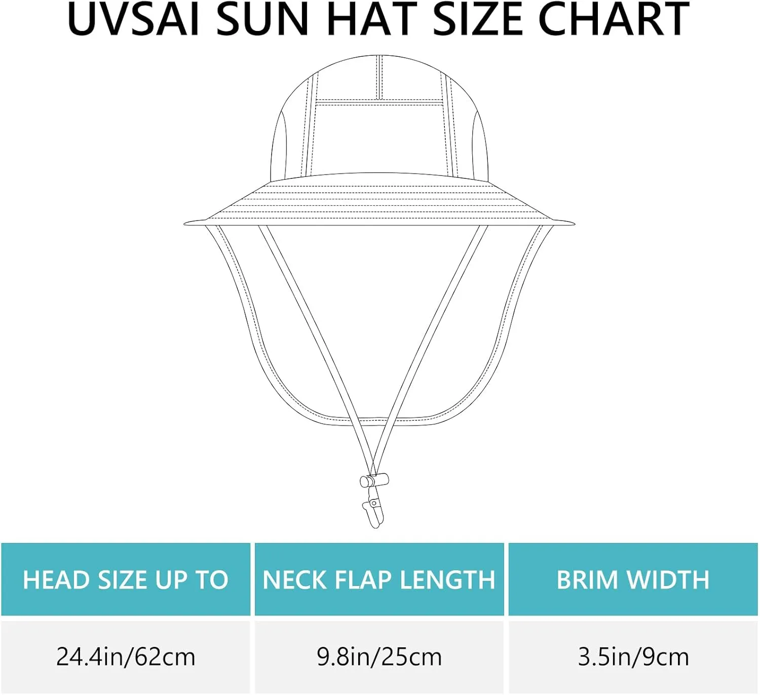 UPF 50  Foldable Sun Hats Wide Brim with Large Neck Flap for Men Women UV Protection Gardening Fishing Beach Hat