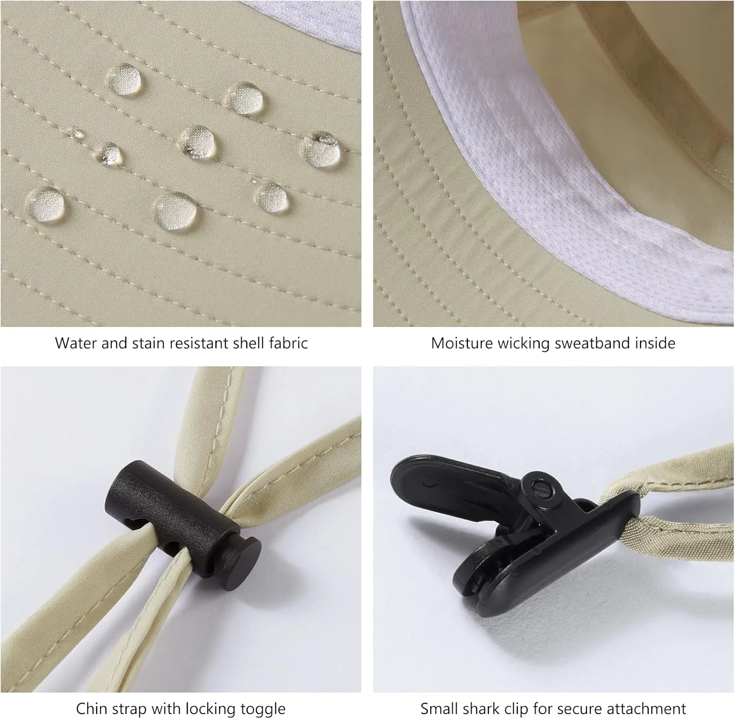 UPF 50  Foldable Sun Hats Wide Brim with Large Neck Flap for Men Women UV Protection Gardening Fishing Beach Hat