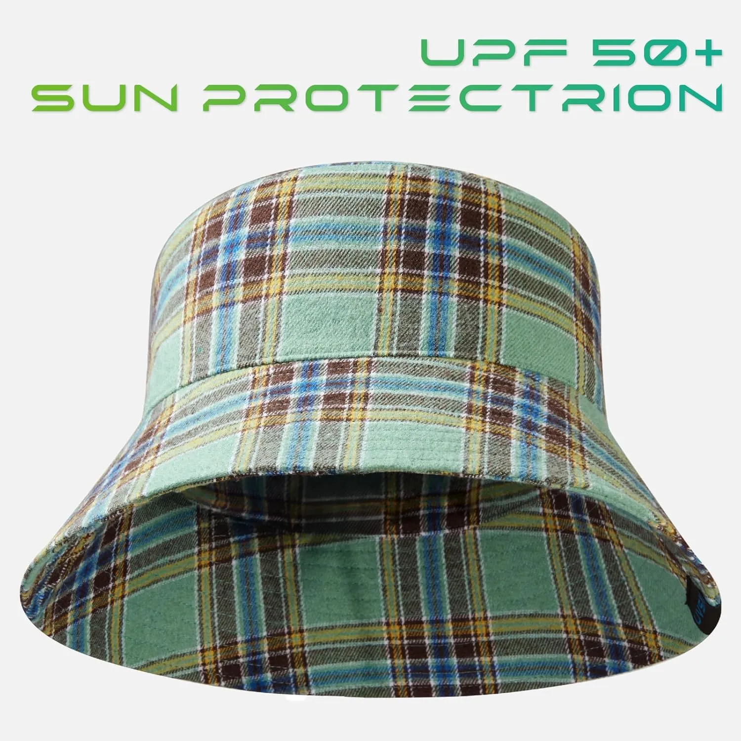 UPF 50  Reversible Foldable Sun Bucket Hat for Hiking Fishing Beach Safari Men Women