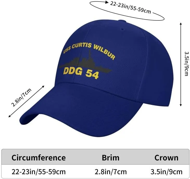 USS Curtis Wilbur DDG 54 Flag-Denim Hats Baseball Caps Sandwich hat -Cowboy Knit hat Fisherman's hat