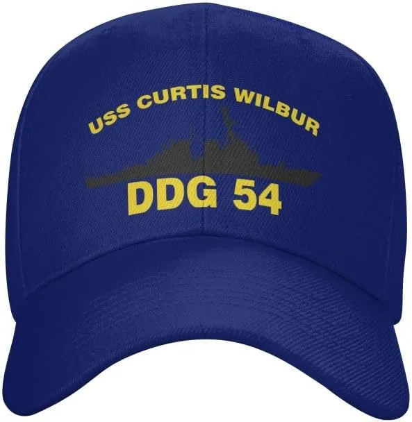 USS Curtis Wilbur DDG 54 Flag-Denim Hats Baseball Caps Sandwich hat -Cowboy Knit hat Fisherman's hat
