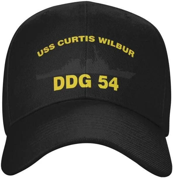 USS Curtis Wilbur DDG 54 Flag-Denim Hats Baseball Caps Sandwich hat -Cowboy Knit hat Fisherman's hat