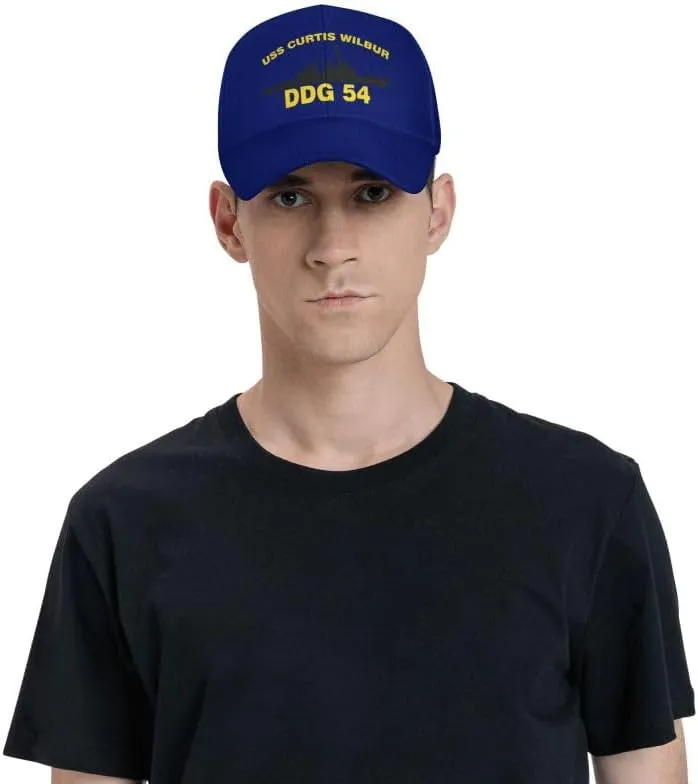 USS Curtis Wilbur DDG 54 Flag-Denim Hats Baseball Caps Sandwich hat -Cowboy Knit hat Fisherman's hat