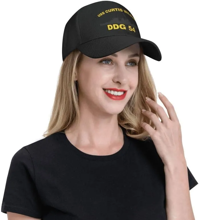USS Curtis Wilbur DDG 54 Flag-Denim Hats Baseball Caps Sandwich hat -Cowboy Knit hat Fisherman's hat